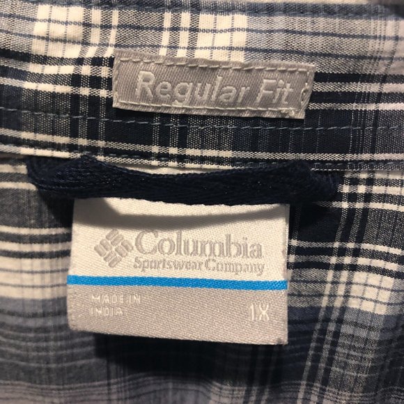 Columbia Men's Rapid Rivers II Short Sleeve Shirt – 1X - Navy - Picture 2 of 5